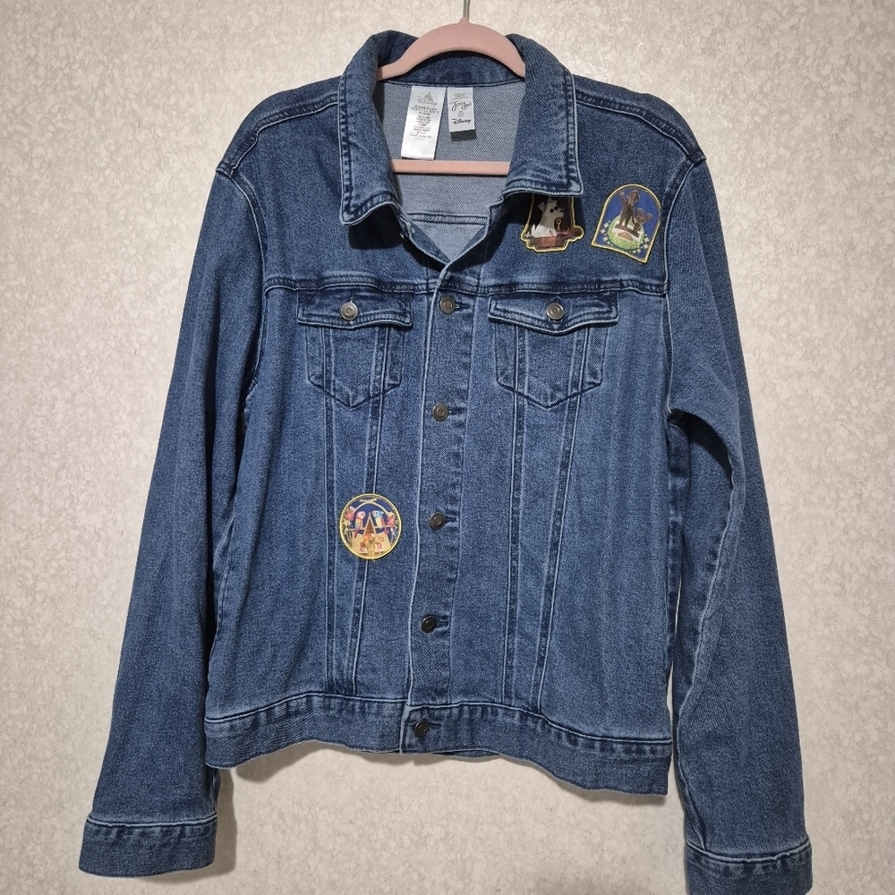 Disney Blue Jean Jacket with Character Patches...size:M (Unisex)